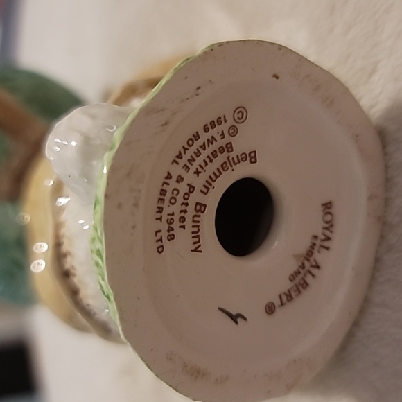 ROYAL ALBERT Benjamin Bunny Charming Rabbit Figurine England 1989 Easter Spring - Picture 7 of 12